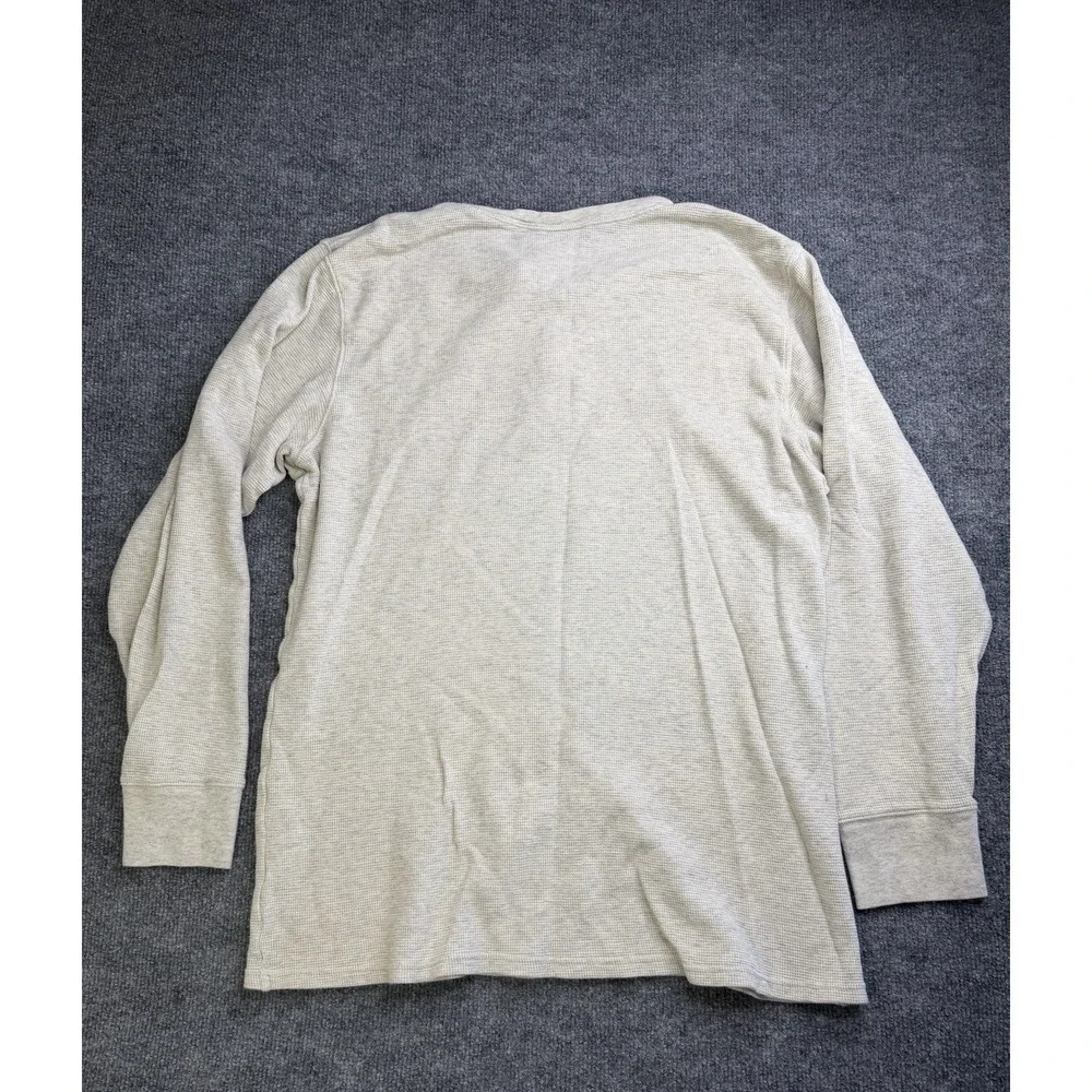 Polo Ralph Lauren Sleepwear Long Sleeve Henley 100% Cotton Gray Size XL